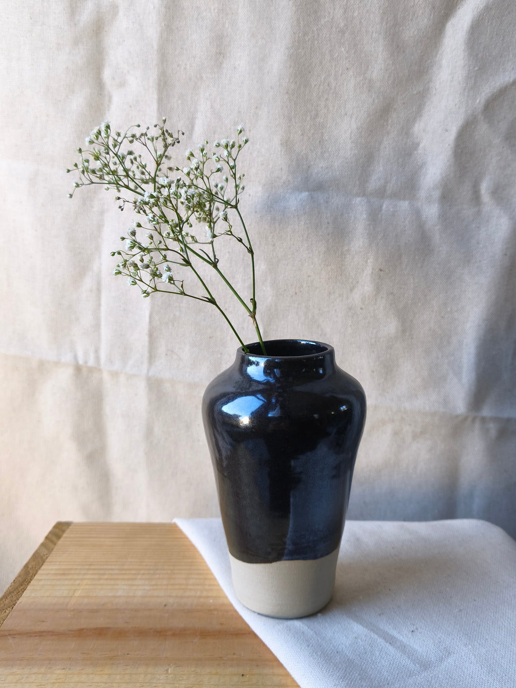 Petit vase épaule tenmoku