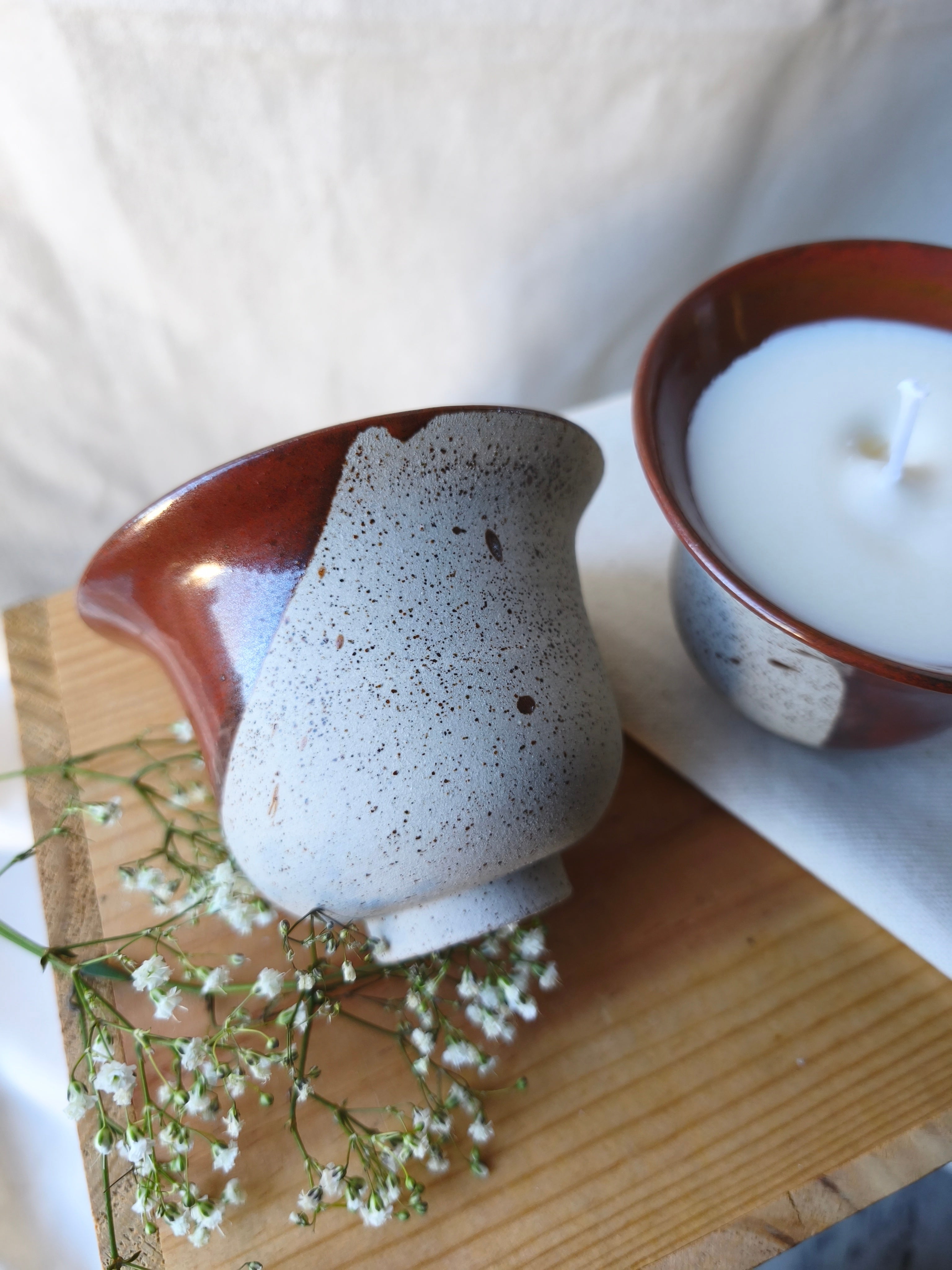 Tasse-bougie orange ou vanille