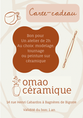Carte-cadeau Omao Céramique